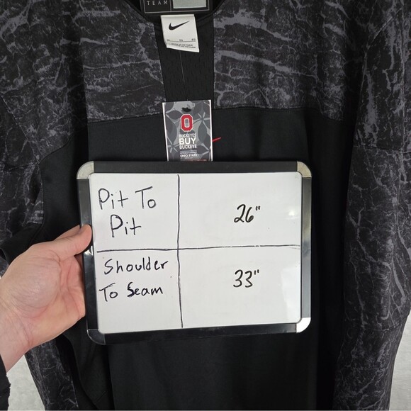 Nike Ohio State Buckeyes Black Ice Hockey Jersey Blank Size XL NWT - Picture 9 of 9